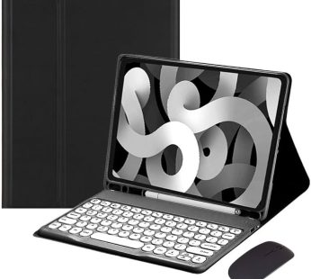 NEW Mouse + keyboard + Leather Tablet CaseFor Samsung Bluetooth Keyboard Tablet Protective Case Round Key Touch Keyboard & Mouse Set Galaxy S6 Lite A8 10.5